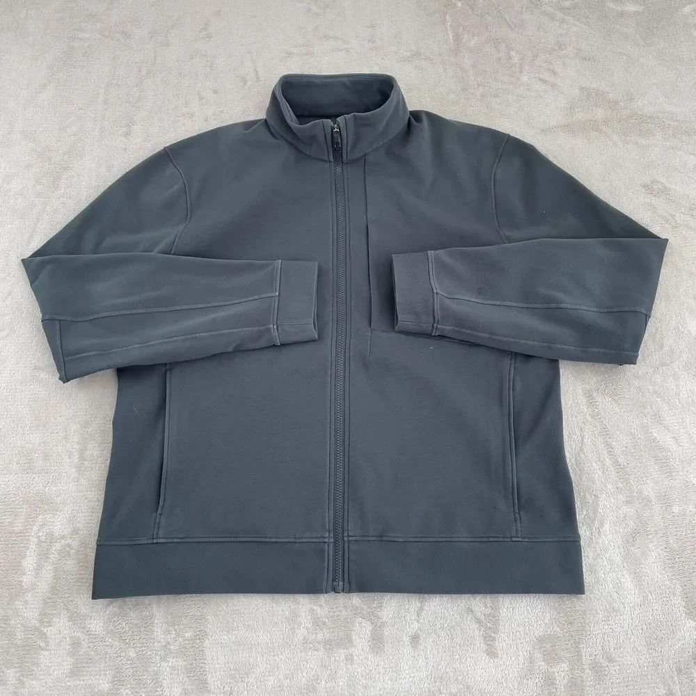 Lululemon Sojourn Jacket Men 2XL Melanite Warpstreme Track Zip Performance Gym‎